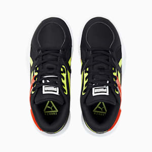 TRC Blaze Court Youth Basketball Shoes, Puma Black-Cherry Tomato