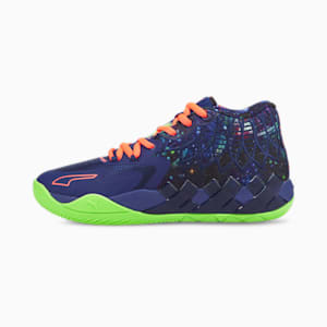 MB.01 Galaxy Basketball Shoes Big Kids, Elektro Blue-Green Gecko