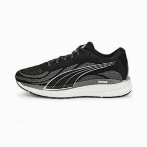 Magnify NITRO Knit Men's Running Shoes, Puma Black-CASTLEROCK-Puma White