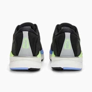 Magnify NITRO Knit Running Shoes Men, PUMA Black-Elektro Purple-Fizzy Lime