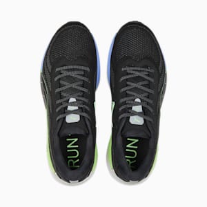 Magnify NITRO Knit Men's Running Shoes, PUMA Black-Elektro Purple-Fizzy Lime