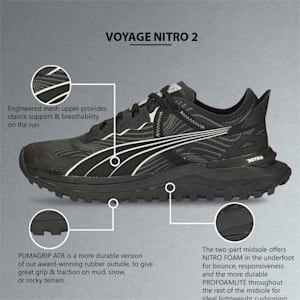 Voyage NITRO™ 2 Men's Trail Running Shoes, Puma Black-Metallic Silver, extralarge-IND