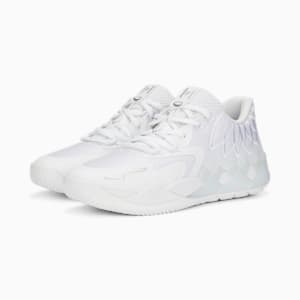 PUMA x LAMELO BALL MB.01 Lo Men's Basketball Shoes, Puma White-Silver, extralarge