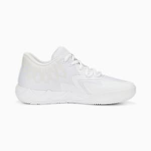 PUMA x LAMELO BALL MB.01 Lo Men's Basketball Shoes, Puma White-Silver, extralarge