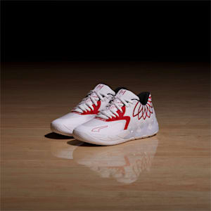 MB.01 Lo Basketball Shoes, PUMA White-High Risk Red
