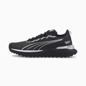 メンズ GORE-TEX ヴォヤージ ニトロ 2 ランニングシューズ, Puma Black-Metallic Silver