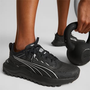 Voyage NITRO 2 Running Shoes Women, Puma Black-Metallic Silver