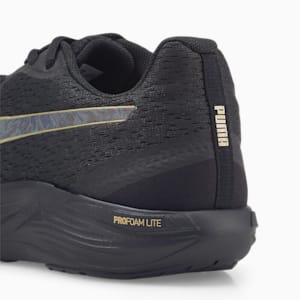 Zapatos para correr Feline Profoam Safari Glam para mujer, Puma Black-Puma Team Gold