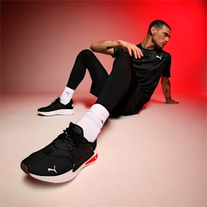 Softride Enzo Evo Knit Running Shoes, Puma Black-CASTLEROCK-High Risk Red