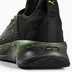 SOFTRIDE Premier So Splatter Men's Running Shoes, CASTLEROCK-Puma Black-Lime Squeeze, extralarge-IND