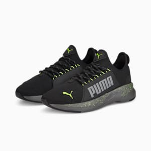 Softride Premier So Splatter Men's Running Shoes, CASTLEROCK-Puma Black-Lime Squeeze