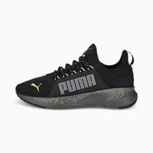 SOFTRIDE Premier So Splatter Men's Running Shoes, CASTLEROCK-Puma Black-Lime Squeeze, extralarge-IND