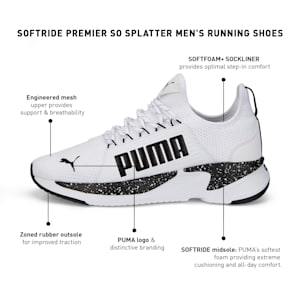 Softride Premier So Splatter Men's Running Shoes, Puma White-Puma Black
