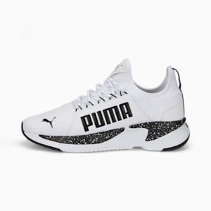 Zapatos para correr Softride Premier sin cordones para hombre, Puma White-Puma Black