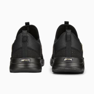 Softride Sophia Slip-On Safari Running Shoes Women, Puma Black-Puma Team Gold