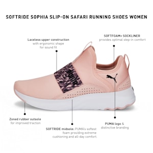 Softride Sophia Slip-On Safari Running Shoes Women, Rose Quartz-Dusty Plum