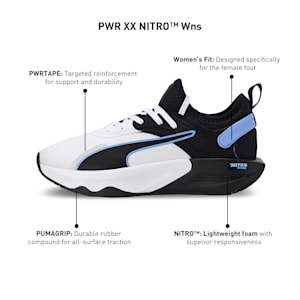 PWR XX NITRO™ Women's Training Shoes, PUMA White-PUMA Black-Elektro Purple, extralarge-IND