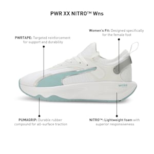 PWR XX NITRO™ Women's Training Shoes, Puma White-Turquoise Surf, extralarge-IND
