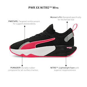 PWR XX NITRO™ Women's Training Shoes, PUMA Black-Garnet Rose-Fast Pink, extralarge-IND