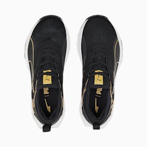 PWR XX NITRO Safari Glam Women's Training Shoes, Puma Black-Puma Team Gold, extralarge-IND