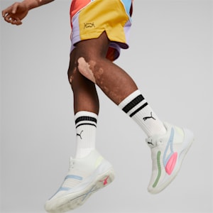 Zapatos de hombre para básquetbol Rise NITRO, Glacier Gray-Sunset Pink