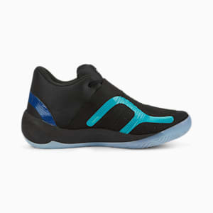 Rise NITRO Unisex Basketball Shoes, Puma Black-Sunset Glow, extralarge-IND