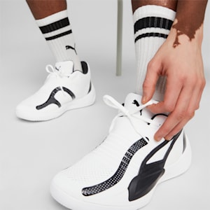 Rise NITRO Men's Basketball Shoes, Puma White-Puma Black