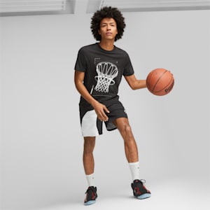 Rise NITRO Unisex Basketball Shoes, PUMA Black-For All Time Red, extralarge-IND
