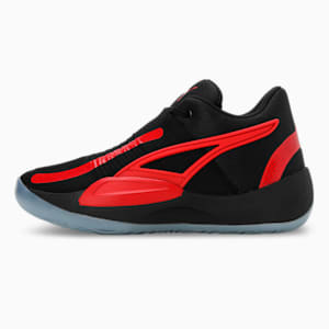 Rise Nitro Unisex Basketball Shoes, PUMA Black-For All Time Red