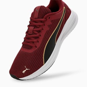 Transport Modern Unisex Running Shoes, Dark Jasper-PUMA Black-Gold, extralarge-IND