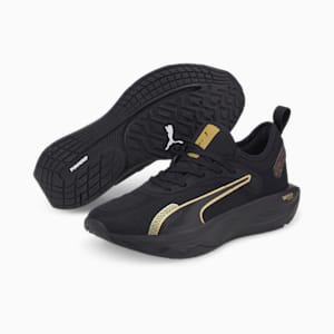 Tenis de Training Mujer PWR XX NITRO Deco Glam, Puma Black-Puma Team Gold