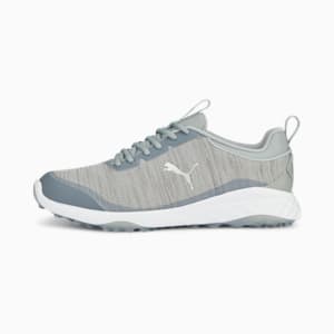 メンズ ゴルフ フュージョン プロ ラバーソール スパイクレス シューズ, Cool Mid Gray-PUMA Silver-Cool Mid Gray, extralarge-JPN