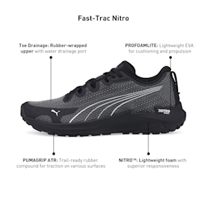 Fast-Trac NITRO™ Men's Trail Running Shoes, Puma Black-Metallic Silver, extralarge-IND