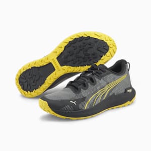 Fast-Trac NITRO Men's Trail Running Shoes, PUMA Black-Granola-Fresh Pear, extralarge-IND