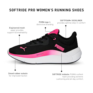 Softride Pro Women's Running Shoes, PUMA Black-Ravish-PUMA White