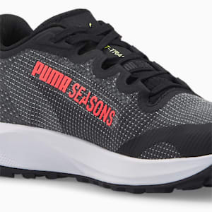 Zapatos para correr Fast-Trac NITRO para mujer, Puma Black-Sunset Glow-Light Lime