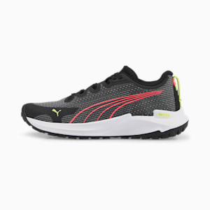 Zapatos para correr Fast-Trac NITRO para mujer, Puma Black-Sunset Glow-Light Lime