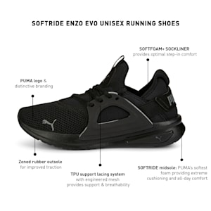 Softride Enzo Evo Running Shoes, Puma Black-CASTLEROCK