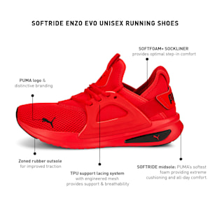 SOFTRIDE Enzo Evo Running Shoes, High Risk Red-Puma Black, extralarge-IND