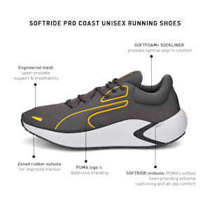 SOFTRIDE Pro Coast Unisex Running Shoes, CASTLEROCK-Sun Stream, extralarge-IND