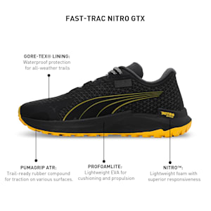 Fast-Trac NITRO™ GORE-TEX® Men's Trail Running Shoes, PUMA Black-Yellow Sizzle, extralarge-IND