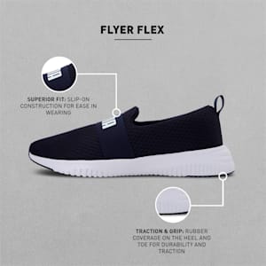 Flyer Flex Strap  Running Shoes, Peacoat-Puma White