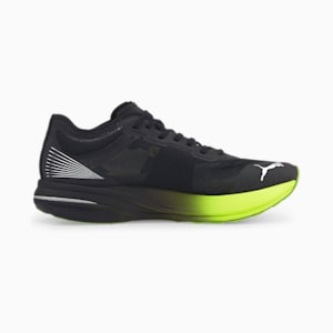 Deviate Nitro Elite Carbon Men's Running Shoes, Puma Black-Lime Squeeze-Asphalt, extralarge-IND