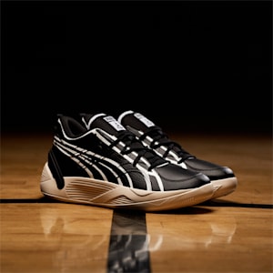 PUMA x JOSHUA VIDES TRC Blaze Court Basketball Shoes, Puma Black-Puma White