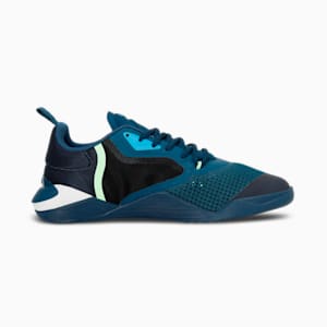 PUMA x one8 Fuse 2.0 Camo Unisex Training Shoes, Puma Black-Intense Blue, extralarge-IND