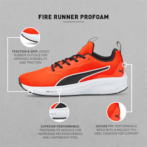 Fire Runner Profoam Men's Running Shoes, Cherry Tomato-Puma Black-Puma White