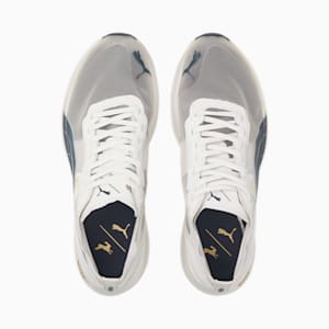 メンズ PUMA x TRACKSMITH ディヴィエイト ニトロ エリートレーサー ランニングシューズ, Puma White-Peacoat-Puma Team Gold