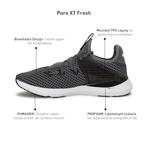 Pure XT Fresh Men's Training Shoes, CASTLEROCK-Puma Black-Lime Squeeze, extralarge-IND