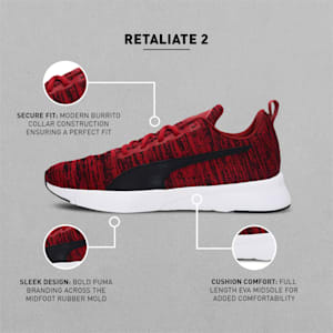 Retaliate 2 Running Shoes, Rhubarb-Puma Black, extralarge-IND
