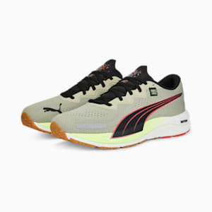 Tenis para correr para hombre PUMA x FIRST MILE Velocity NITRO 2, Pebble Gray-Firelight-Puma Black
